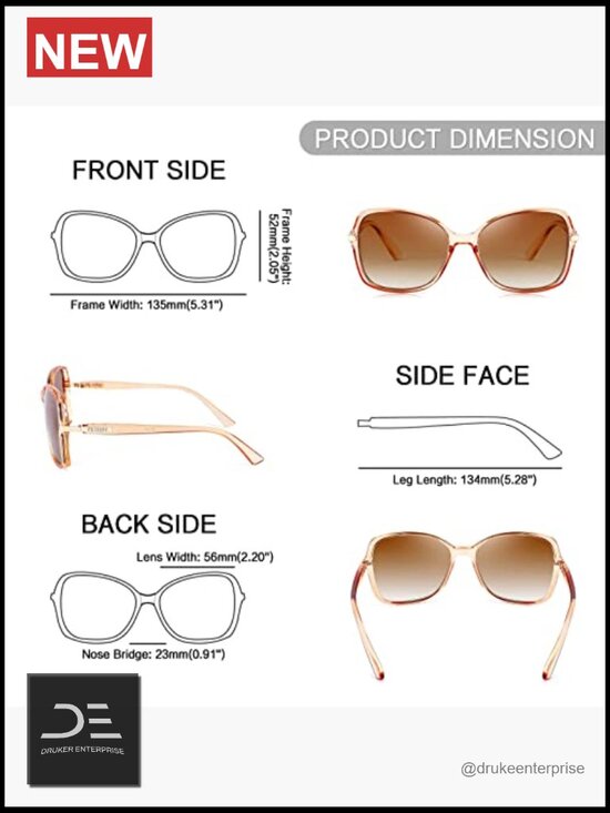 Vintage Square Polarized Sunglasses with UV400 Protection main image 5